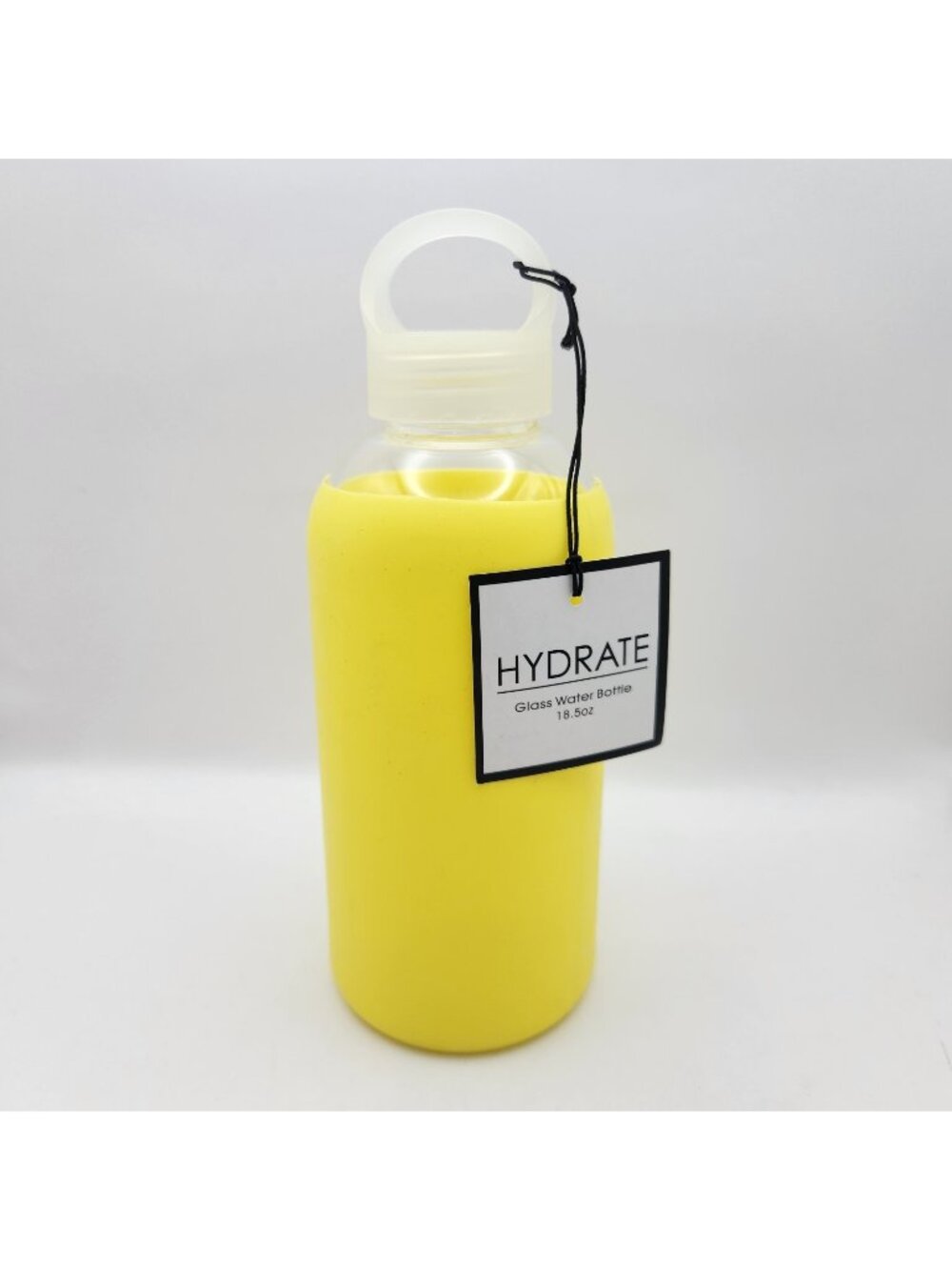 Hydrate Glass Water Bottle 18.5 oz BPA Phthalates PVC Polycarbonate Free NEW Yel